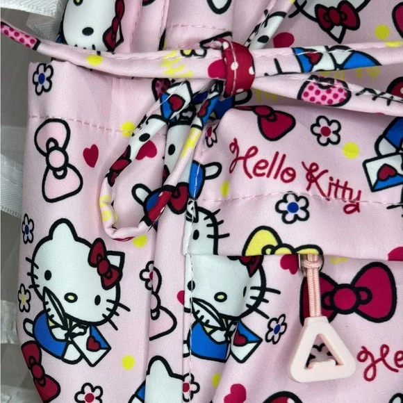 Pale Pink Hello Kitty Full Size Backpack with Bow Print - Picture 5 of 7